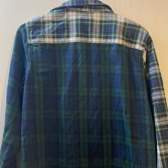 L.L. Bean Mixed Plaid Vintage Button Down Shirt Size L - Picture 4 of 5